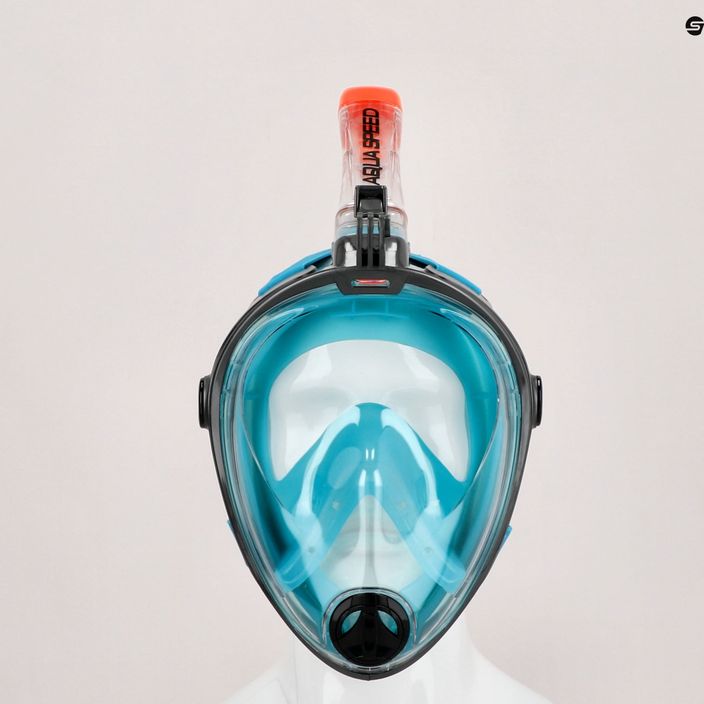 AQUA-SPEED Spectra 2.0 τυρκουάζ μάσκα πλήρους προσώπου για κολύμβηση με αναπνευστήρα 247 7