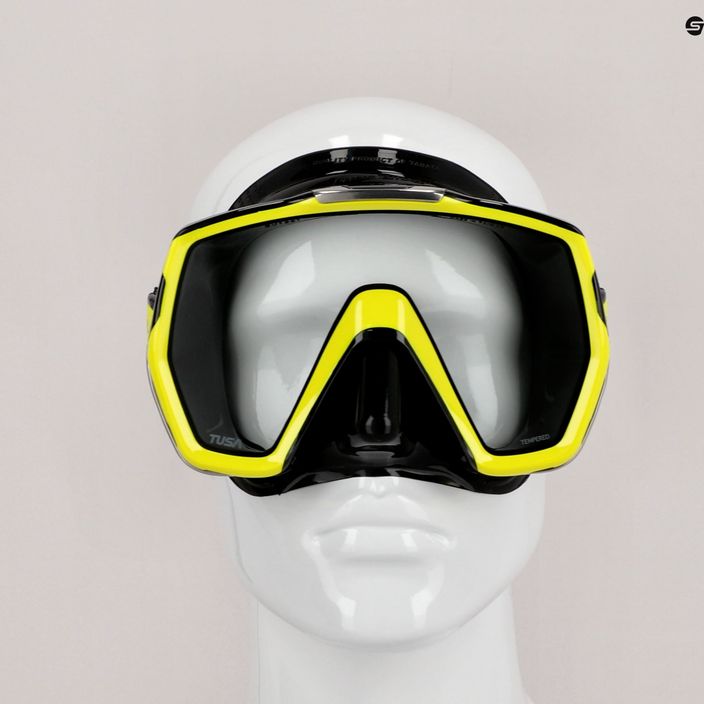 TUSA Freedom Hd Mask μάσκα κατάδυσης μαύρη και κίτρινη M-1001 7