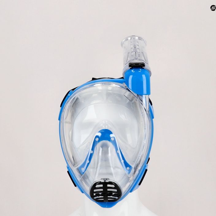 Cressi Baron full face μάσκα για κατάδυση με αναπνευστήρα μπλε και διάφανο XDT020020 5
