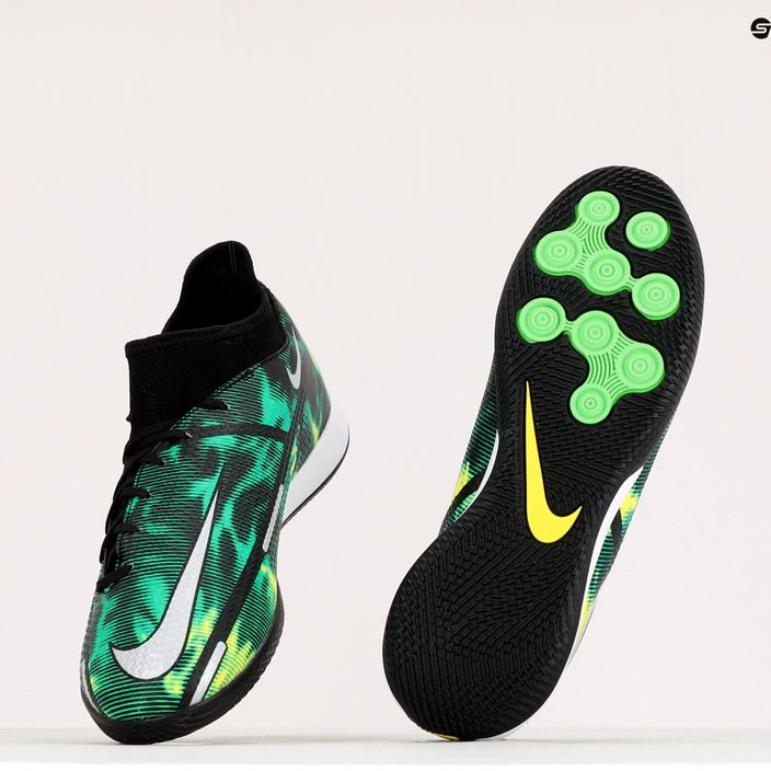 Ανδρικά ποδοσφαιρικά παπούτσια Nike Phantom GT2 Academy DF SW IC μαύρο-πράσινο DM0720-003 10