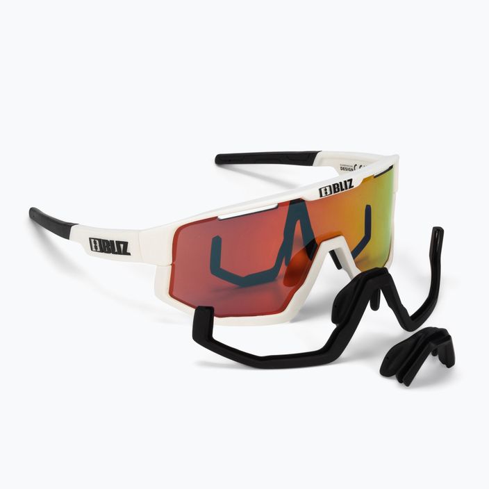 Bliz Fusion S3 ματ λευκό / κόκκινο καπνό πολλαπλών 52105-00 γυαλιά ποδηλασίας