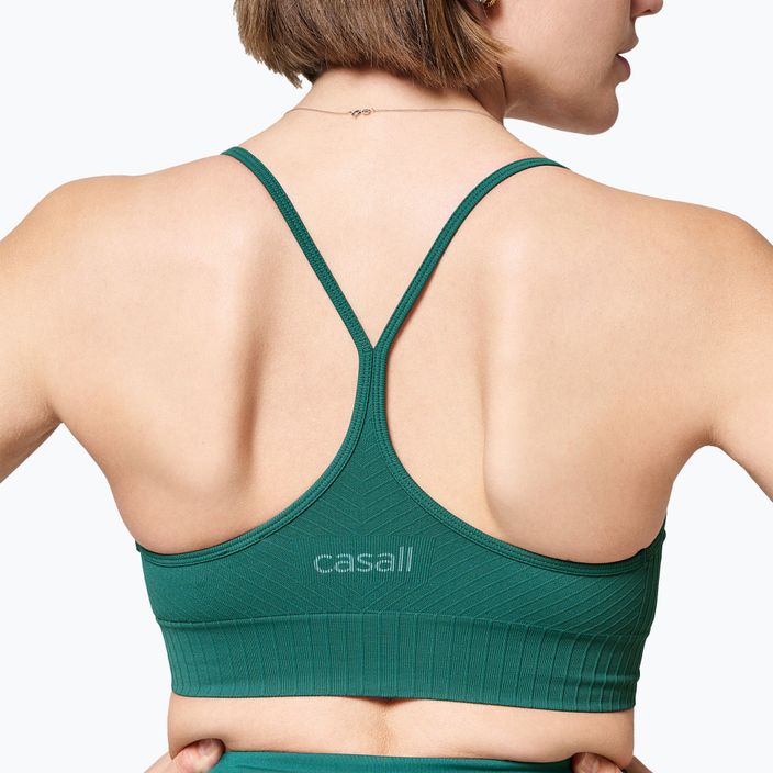 Casall Seamless Graphical Rib Sports γυναικεία μπλούζα προπόνησης πράσινο 22210 3