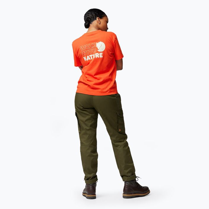Fjällräven Walk With Nature γυναικείο t-shirt flame orange 4