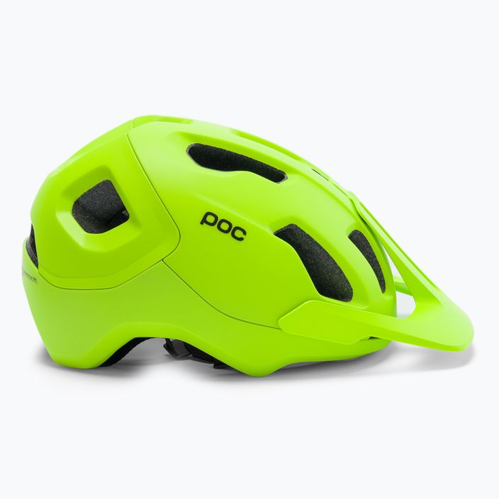 Κράνος ποδηλάτου POC Axion SPIN fluorescent yellow/green matt 3