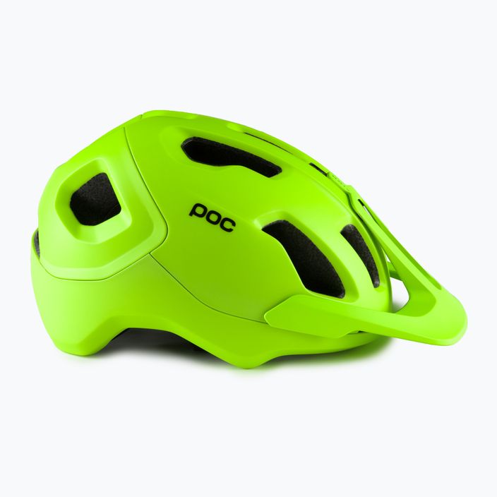 Κράνος ποδηλάτου POC Axion fluorescent yellow/green matt 3