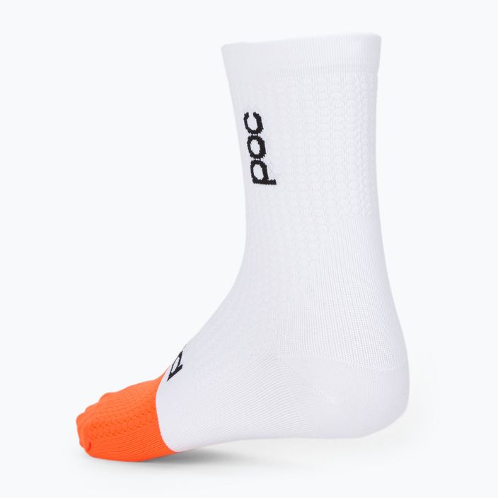 Κάλτσες ποδηλασίας POC Flair Mid hydrogen white/zink orange 2