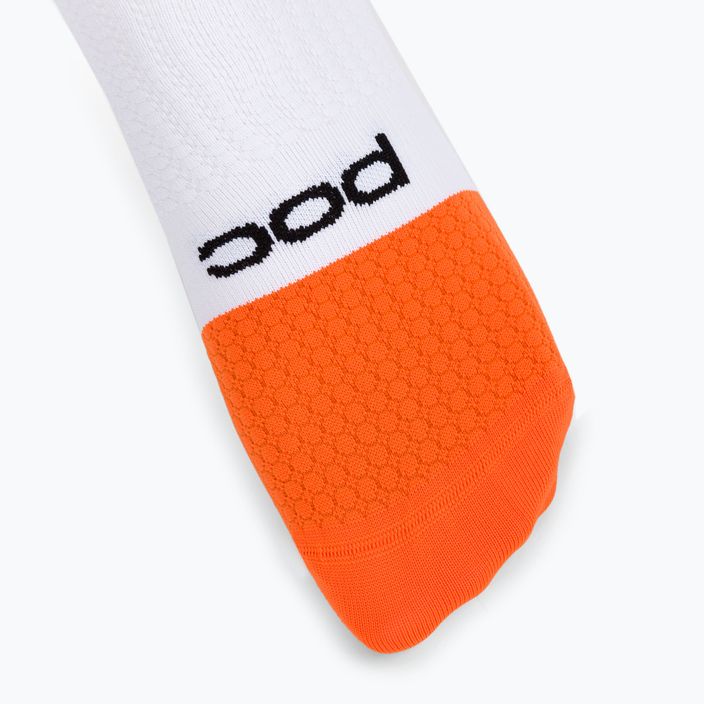 Κάλτσες ποδηλασίας POC Flair Mid hydrogen white/zink orange 3