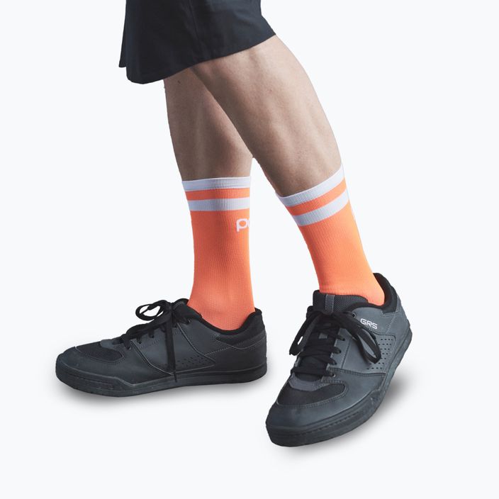 Κάλτσες ποδηλασίας POC Lure MTB Long zink orange/hydrogen white 5