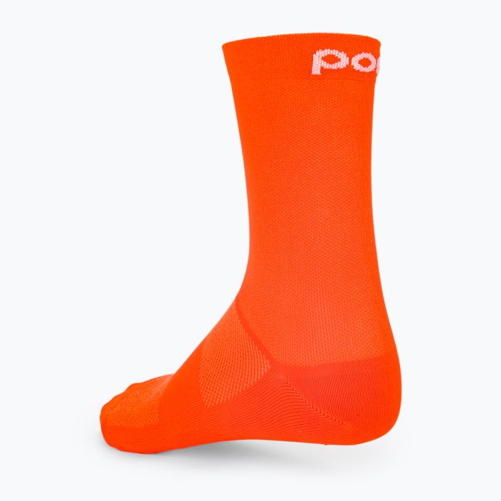 Κάλτσες ποδηλασίας POC Fluo Mid fluorescent orange 2