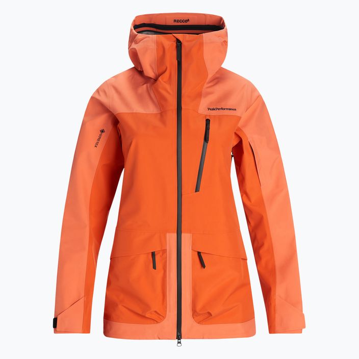 Γυναικείο μπουφάν σκι Peak Performance Vertical 3L πορτοκαλί G76657060