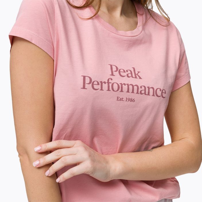 Γυναικείο πουκάμισο πεζοπορίας Peak Performance Original Tee ροζ G77280040 4