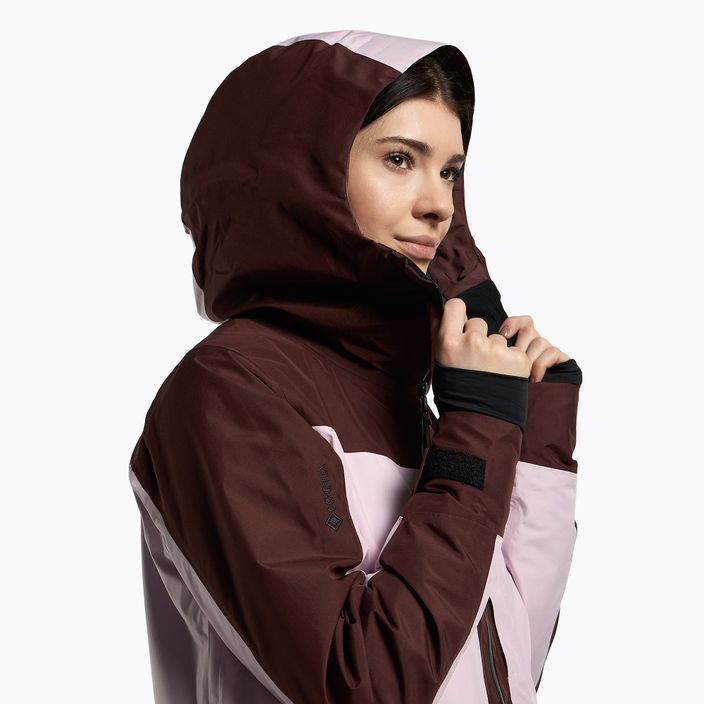 Γυναικείο μπουφάν σκι Peak Performance Gravity 2L GoreTex ροζ και καφέ G78250010 4