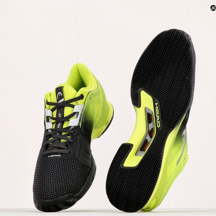 HEAD ανδρικά παπούτσια τένις Sprint Pro 3.0 SF Clay μαύρο-πράσινο 273091 14