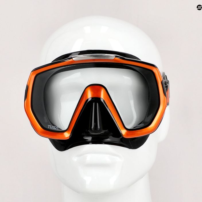 TUSA Freedom Elite μάσκα κατάδυσης μαύρη-πορτοκαλί M1003QB EO 7