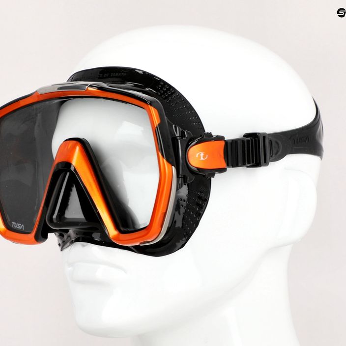 TUSA Freedom Hd μάσκα κατάδυσης Μαύρο/πορτοκαλί M-1001 7