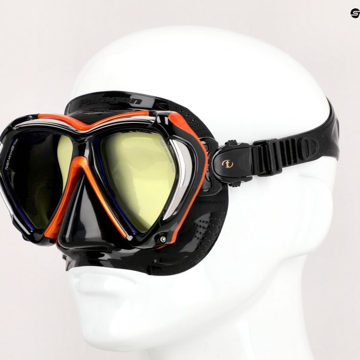 TUSA Paragon μαύρη/πορτοκαλί μάσκα κατάδυσης M2001SQB EOA 6
