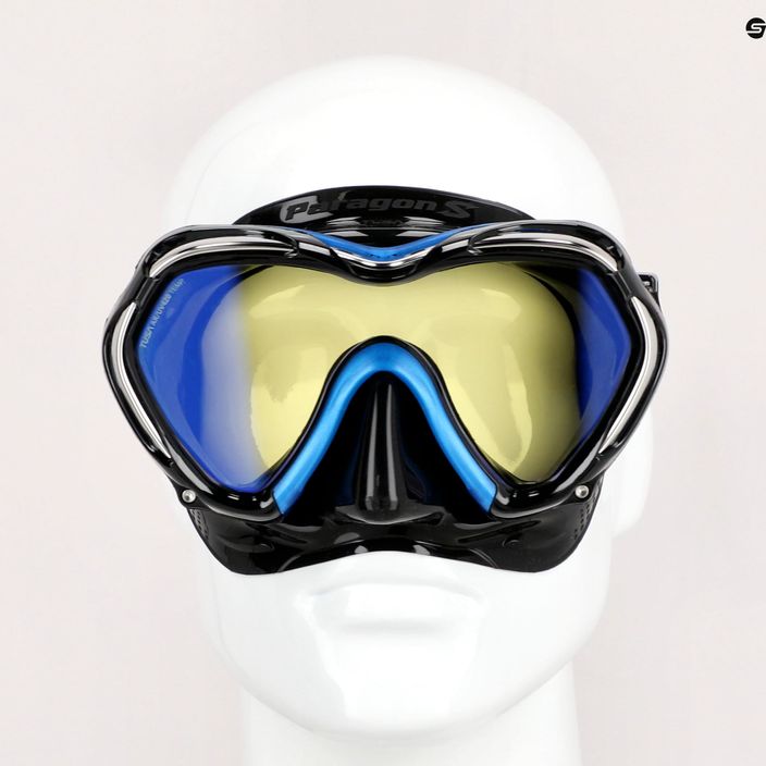 TUSA Paragon S Mask μάσκα κατάδυσης μαύρη-μπλε M-1007 7