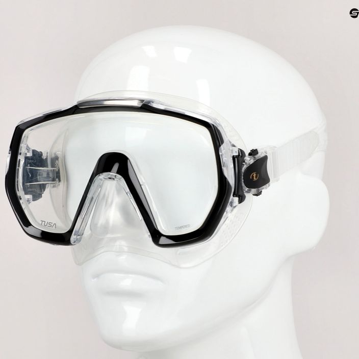 TUSA Freedom Elite μάσκα κατάδυσης μαύρη και διαφανής M-1003 7