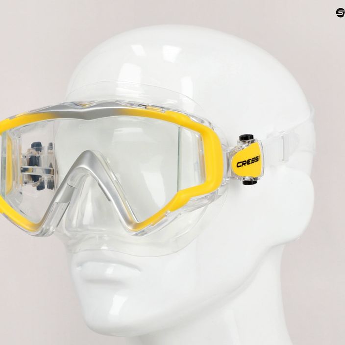 Cressi Liberty Triside SPE κίτρινη/διαφανής μάσκα κατάδυσης DS450015 7