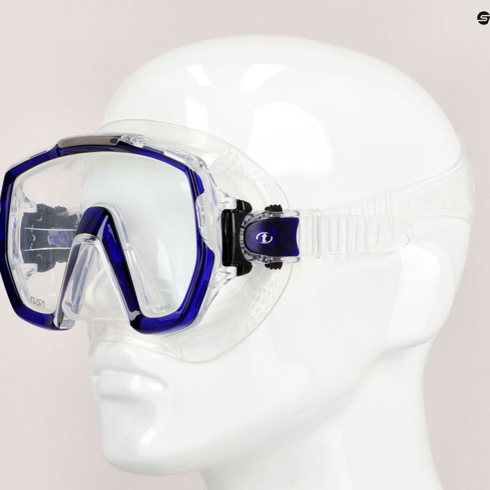 TUSA Freedom Elite ναυτικό μπλε και διαφανής μάσκα κατάδυσης M-1003 7