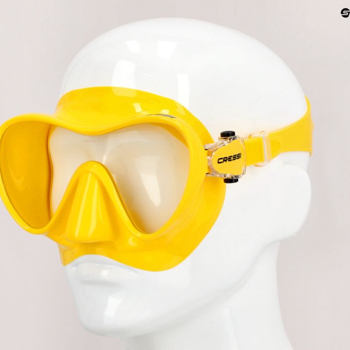 Μάσκα κατάδυσης Cressi F1 κίτρινη ZDN281010 7