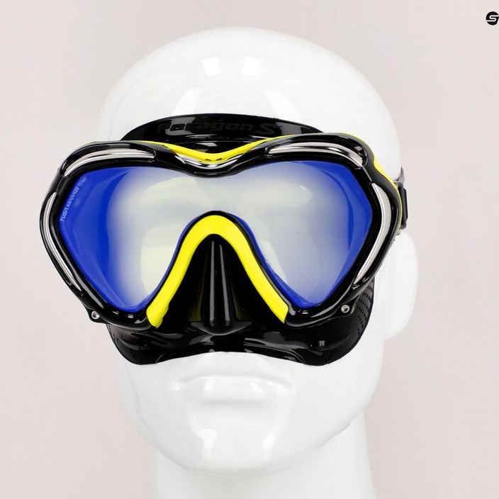TUSA Paragon S Mask μάσκα κατάδυσης μαύρη και κίτρινη M-1007 6