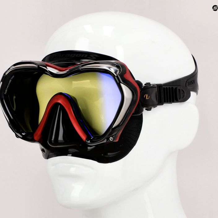 TUSA Paragon S Mask μάσκα κατάδυσης μαύρη/κόκκινη M-1007 6