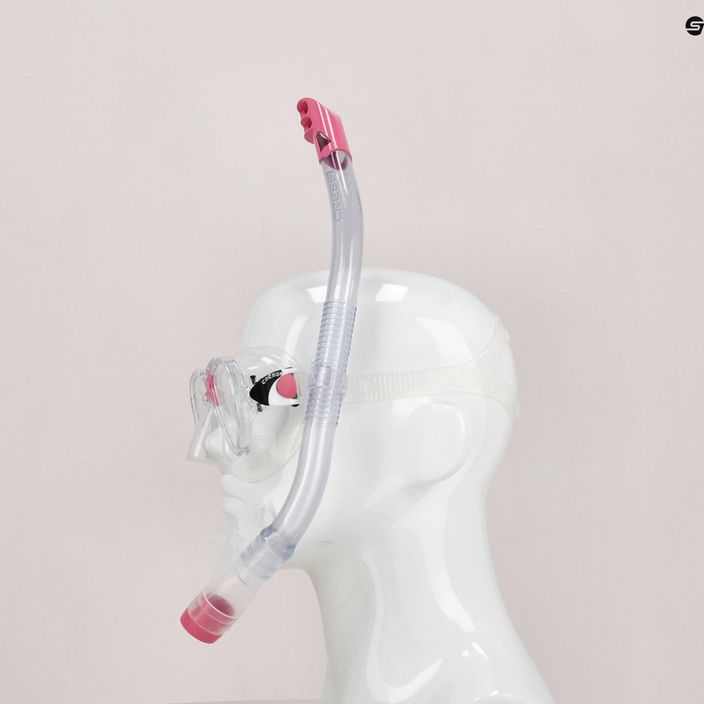 Cressi παιδικό σετ αναπνευστήρα Marea Jr μάσκα + αναπνευστήρας Top διαφανές ροζ DM1000064 8