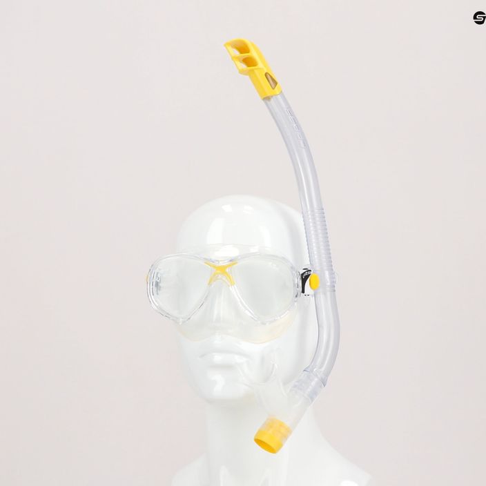 Cressi παιδικό σετ αναπνευστήρα Marea Jr μάσκα + αναπνευστήρας Top διαφανές κίτρινο 8
