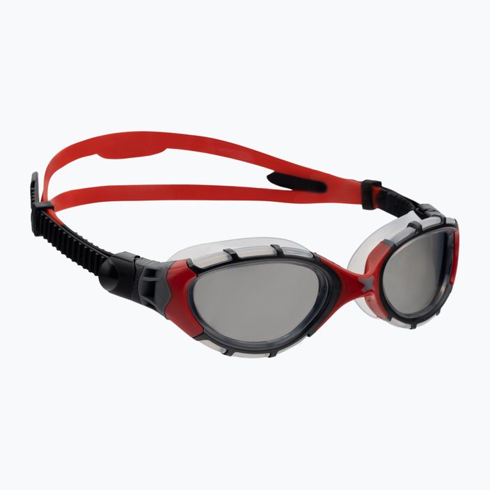 Zoggs Predator Flex Titanium διάφανα/κόκκινα/καθαρό καπνό γυαλιά κολύμβησης 461054