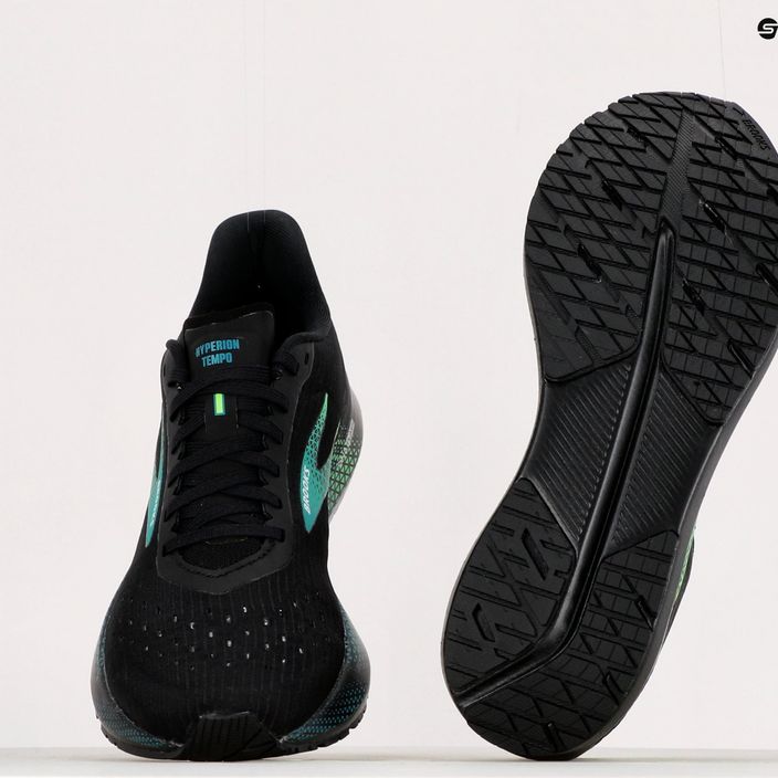 Brooks Hyperion Tempo ανδρικά παπούτσια για τρέξιμο μαύρο-πράσινο 1103391 17