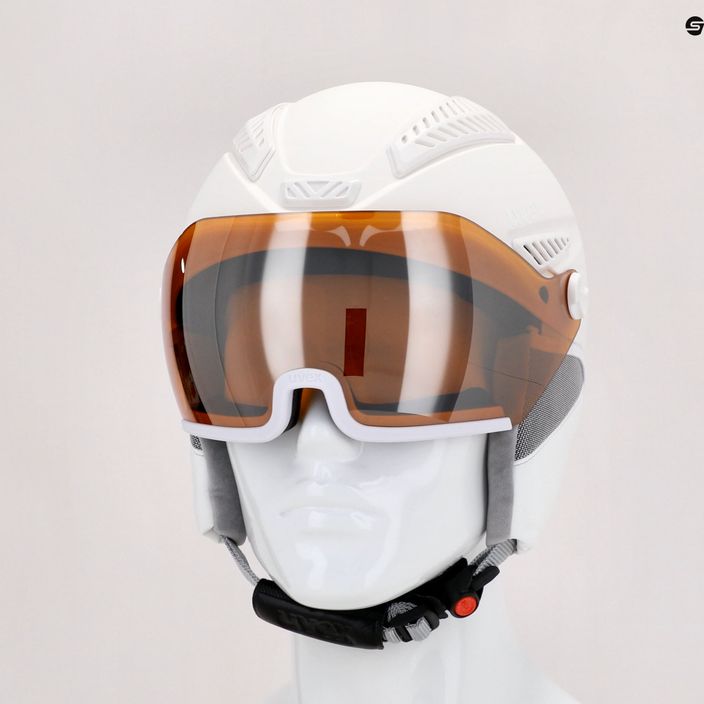 Γυναικείο κράνος σκι UVEX Hlmt 600 visor λευκό 56/6/236/50 9