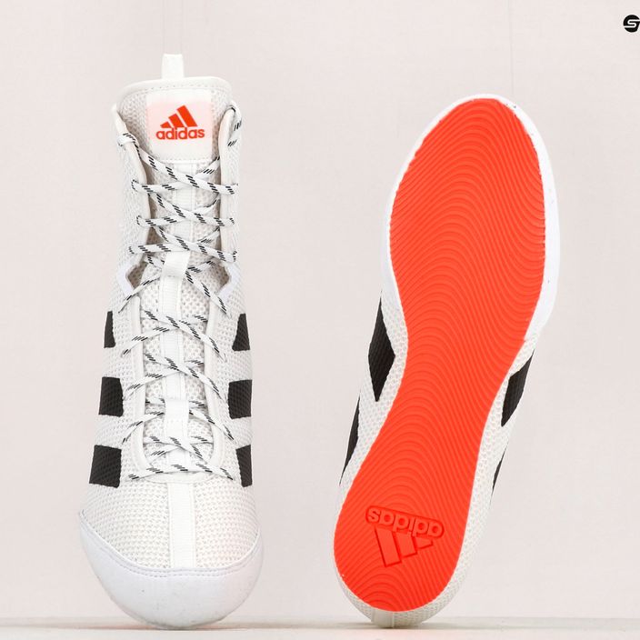 Παπούτσια πυγμαχίας adidas Box Hog 3 λευκό και μαύρο GV9975 10