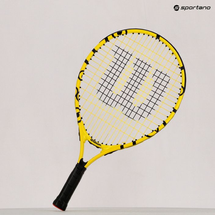 Wilson Minions Jr 19 παιδική ρακέτα τένις κίτρινη και μαύρη WR068910H+ 8