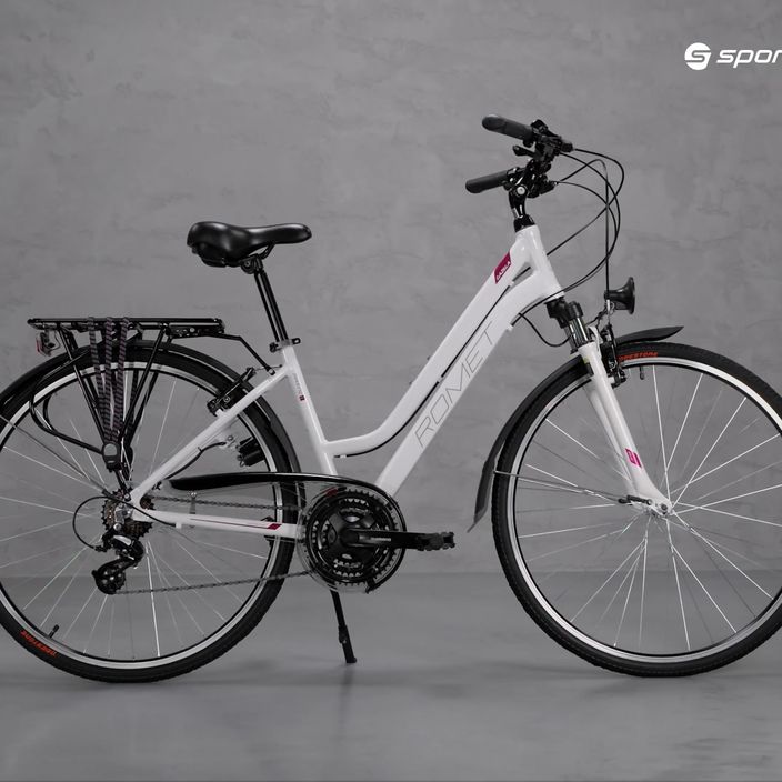 Γυναικείο ποδήλατο πεζοπορίας Romet Gazela λευκό-μωβ R23A-TRE-28-17-2866A 15