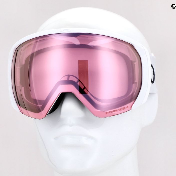 Oakley Flight Path ματ λευκό/prizm snow hi pink iridium γυαλιά σκι OO7110-09 7