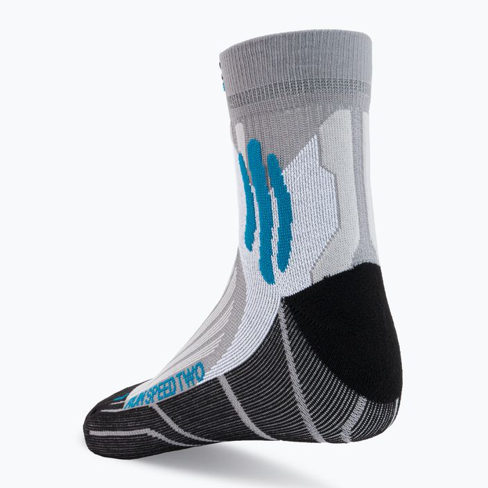 X-Socks Run Speed Two γκρι-μαύρες κάλτσες τρεξίματος RS16S19U-G004 3