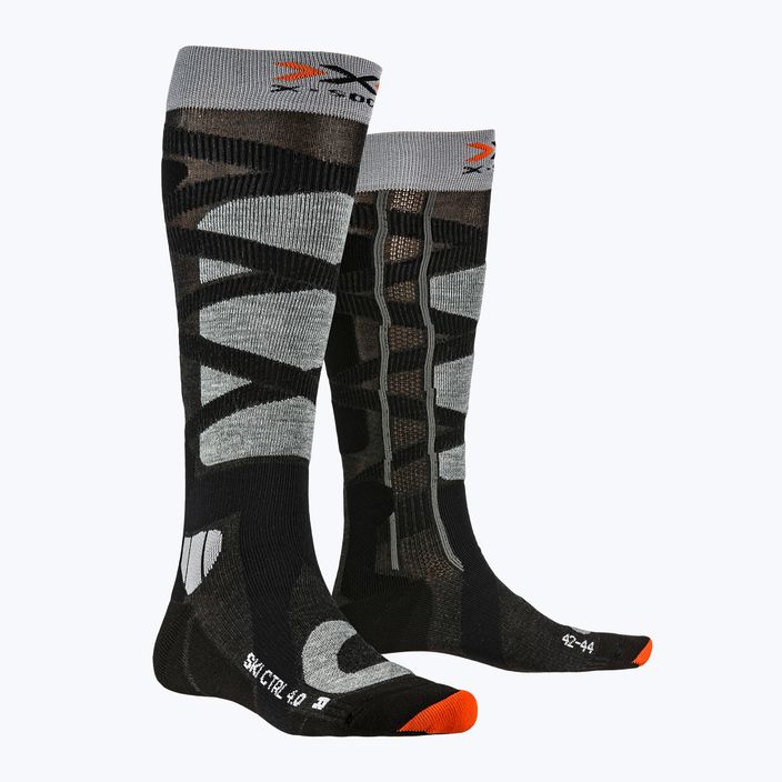 X-Socks Ski Control 4.0 μαύρες-γκρι κάλτσες σκι XSSSKCW19U 4