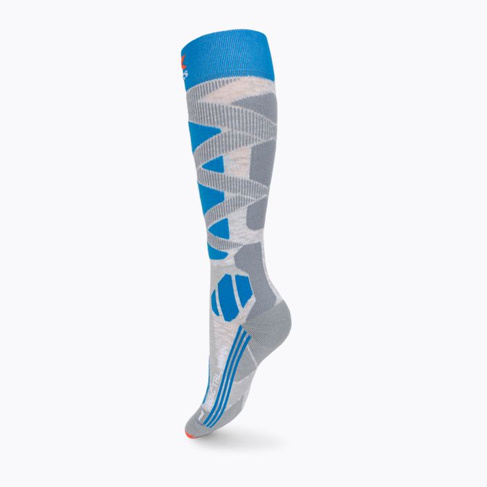 Γυναικείες κάλτσες σκι X-Socks Ski Control 4.0 γκρι-μπλε XSSSKCW19W 2