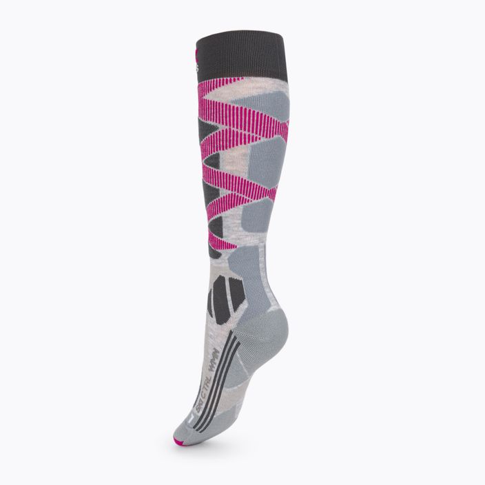 Γυναικείες κάλτσες σκι X-Socks Ski Control 4.0 γκρι-ροζ XSSSKCW19W 2