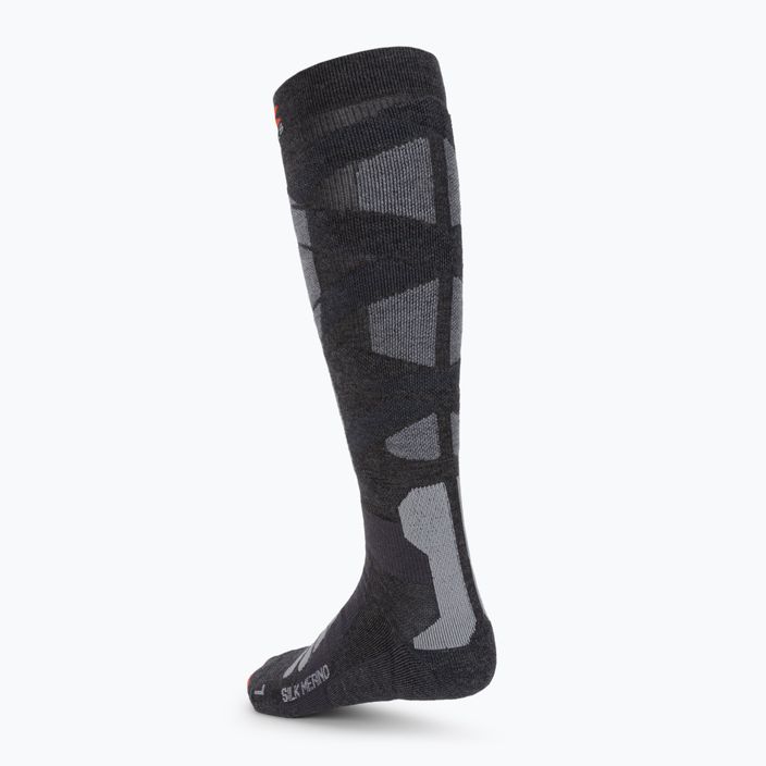 X-Socks Ski Silk Merino 4.0 γκρι κάλτσες XSSSKMW19U 2
