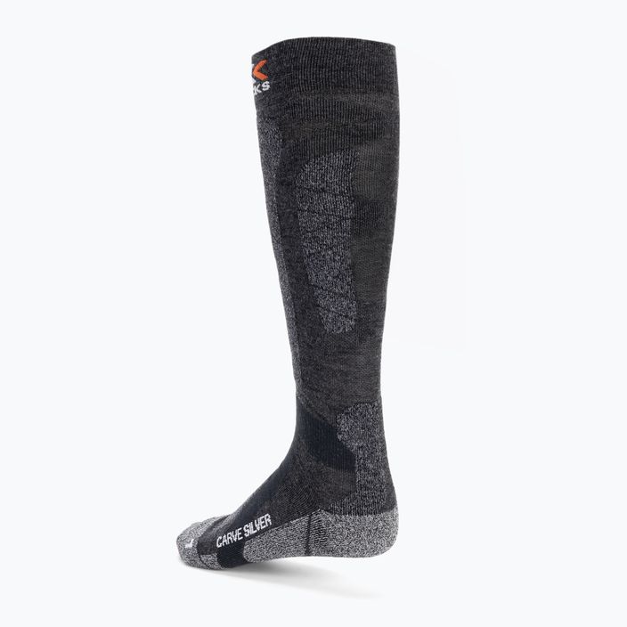 X-Socks Carve Silver 4.0 κάλτσες σκι μαύρες XSSS47W19U 2