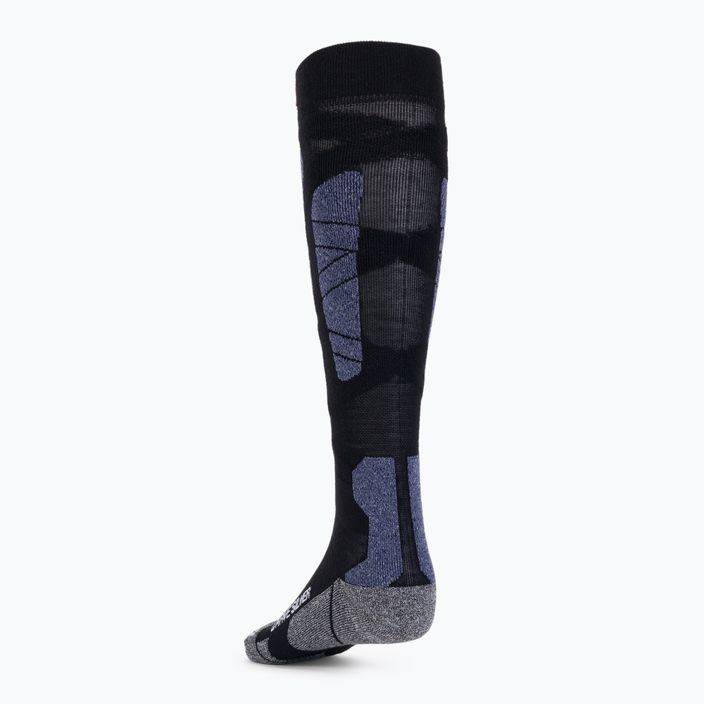 X-Socks Carve Silver 4.0 μαύρες-γκρι κάλτσες σκι XSSS47W19U 2