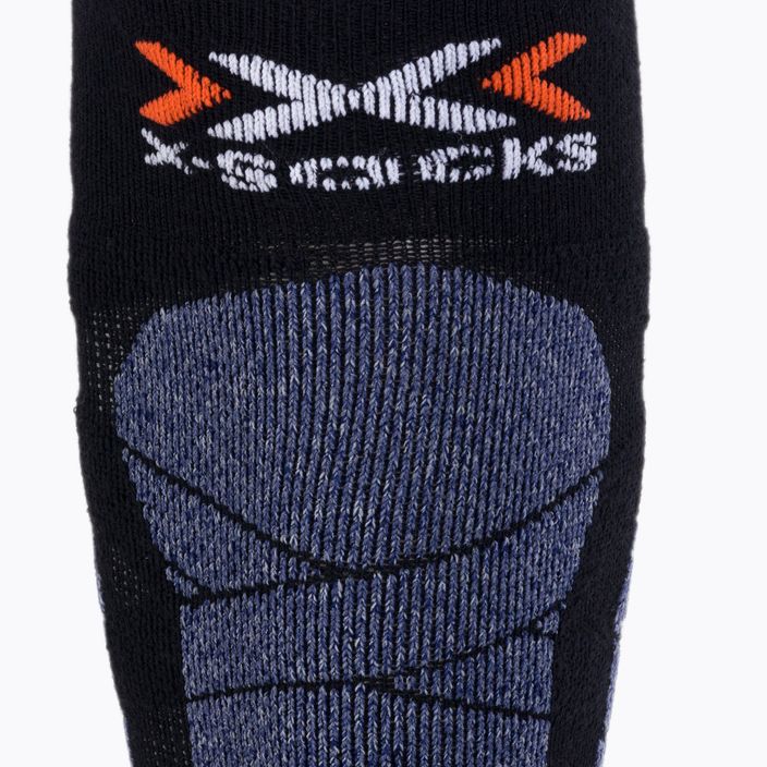 X-Socks Carve Silver 4.0 μαύρες-γκρι κάλτσες σκι XSSS47W19U 3