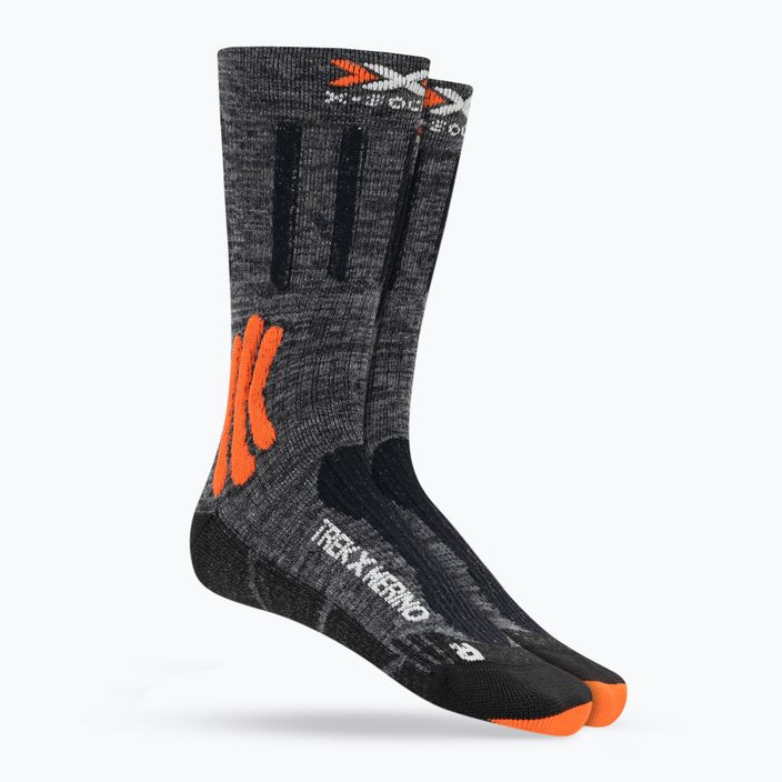 X-Socks Trek X Merino grey duo melange/x-orange/μαύρες κάλτσες trekking