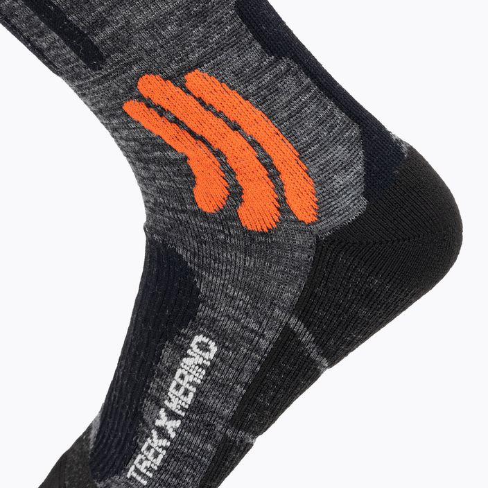 X-Socks Trek X Merino grey duo melange/x-orange/μαύρες κάλτσες trekking 3