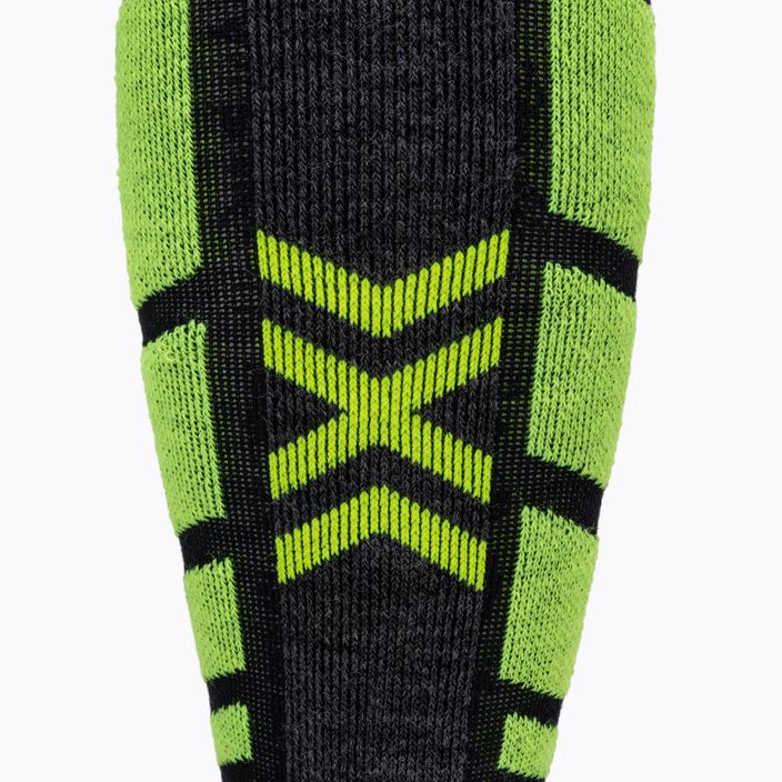 Κάλτσες snowboard X-Socks Snowboard 4.0 μαύρο/γκρι/κίτρινο φυτό 4