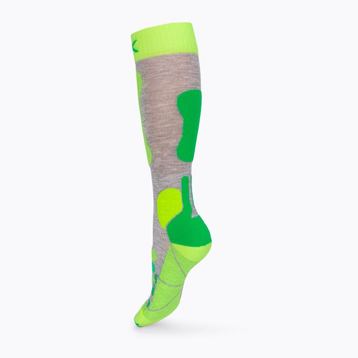 Παιδικές κάλτσες σκι X-Socks Ski 4.0 γκρι-πράσινο XSSS00W19J 2