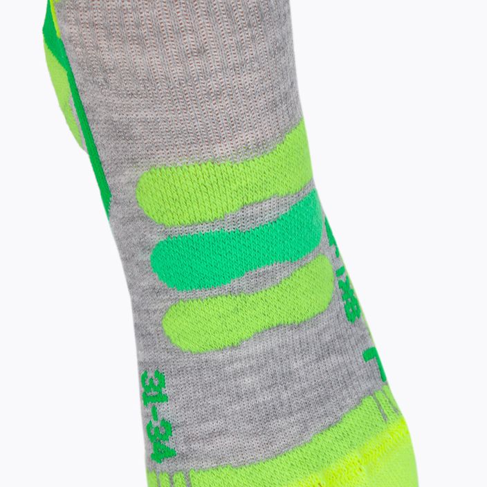 Παιδικές κάλτσες σκι X-Socks Ski 4.0 γκρι-πράσινο XSSS00W19J 3