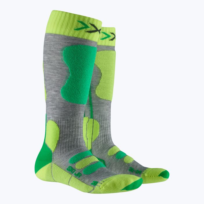 Παιδικές κάλτσες σκι X-Socks Ski 4.0 γκρι-πράσινο XSSS00W19J 4